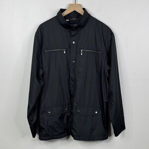 Cutter & Buck Black Windbreaker Jacket Men's L Full Zip Lightweight Golf Shell